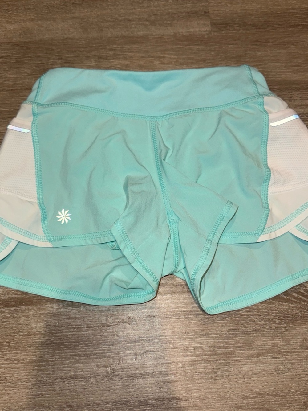 Athleta Mint Green Layered Athletic Shorts